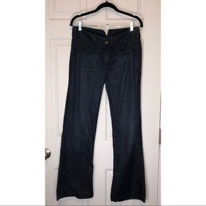 COH Citizens of Humanity Button Stretch High Rise Wide Leg Flare Jeans Y2K